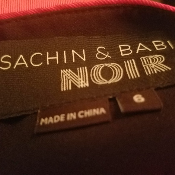 Sachin & Babi Cutout Cocktail Hi-Low pin-up 50s style Prom Evening Gown - Picture 5 of 6